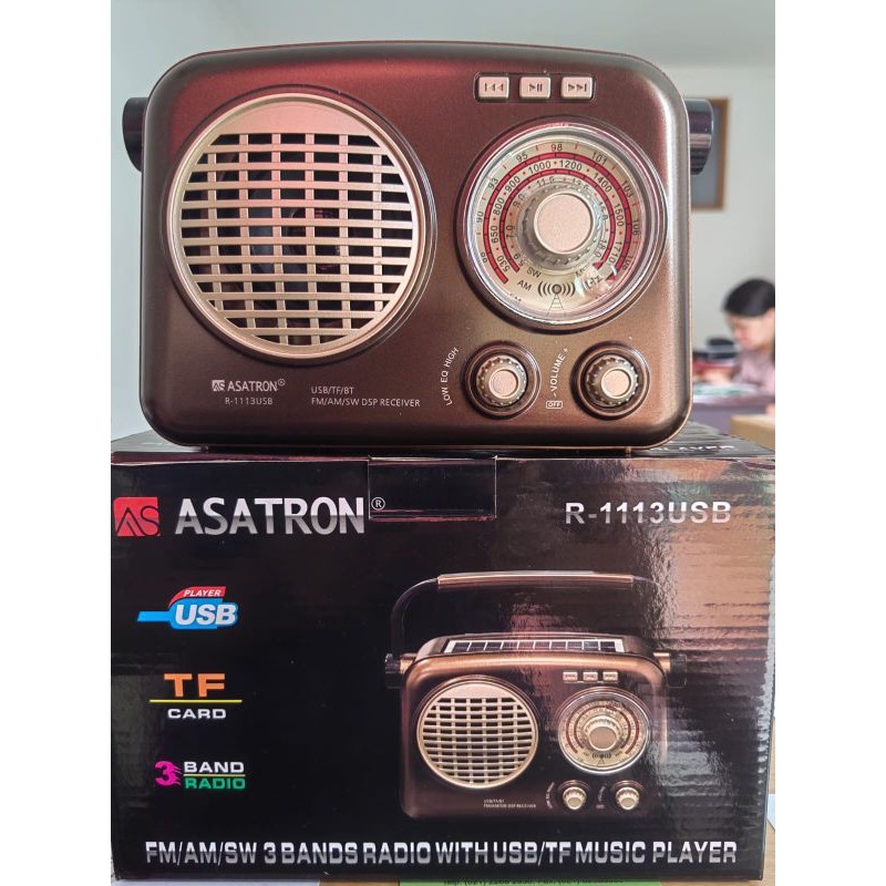 Radio FM AM Asatron R-1113 USB Bluetooth 100% Original terlaris