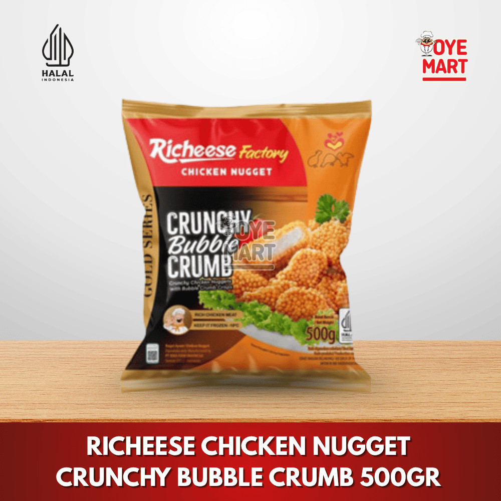 

RICHEESE CHICKEN NUGGET CRUNCH BUBBLE CRUMB 500GR / NAGET CRISPY