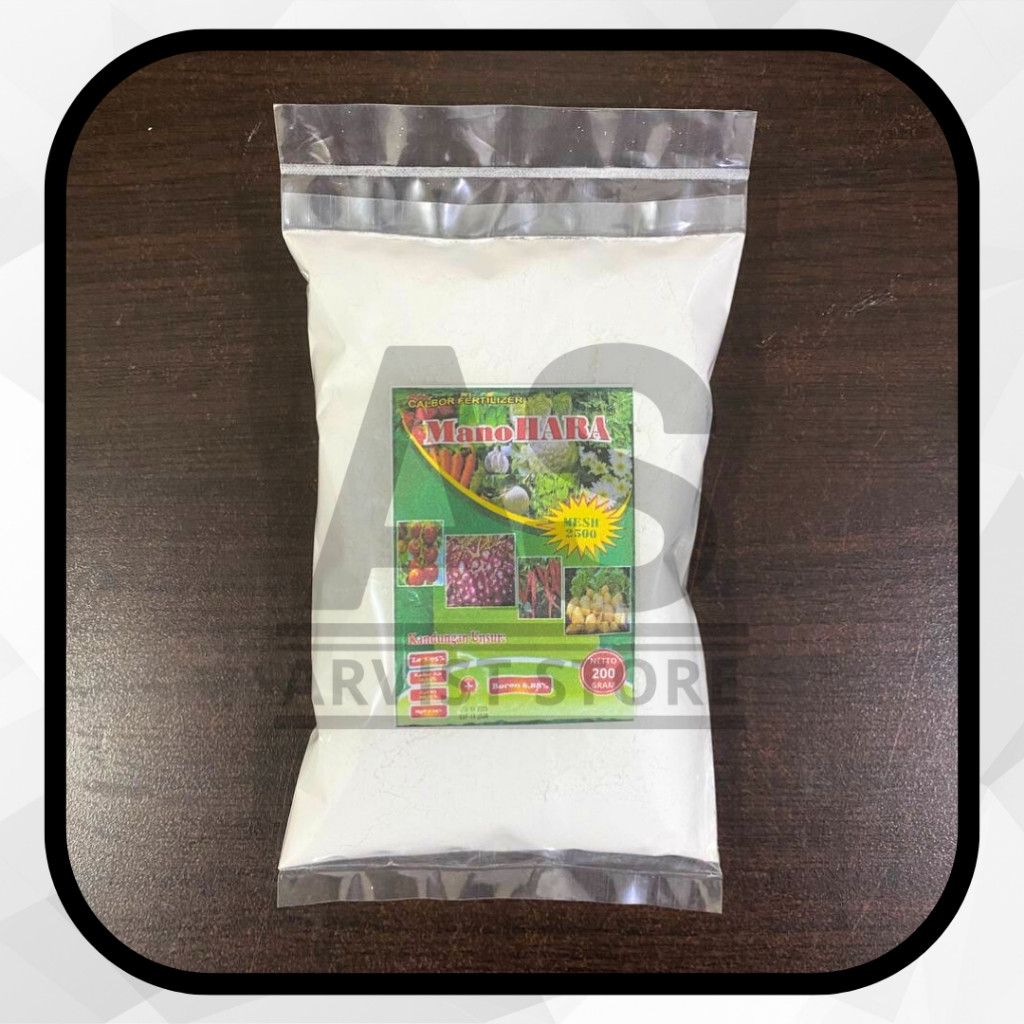 Pupuk Kalsium Manohara Repack 200gr – Penambah Kalsium Tanaman & Pencegah Busuk Ujung Buah