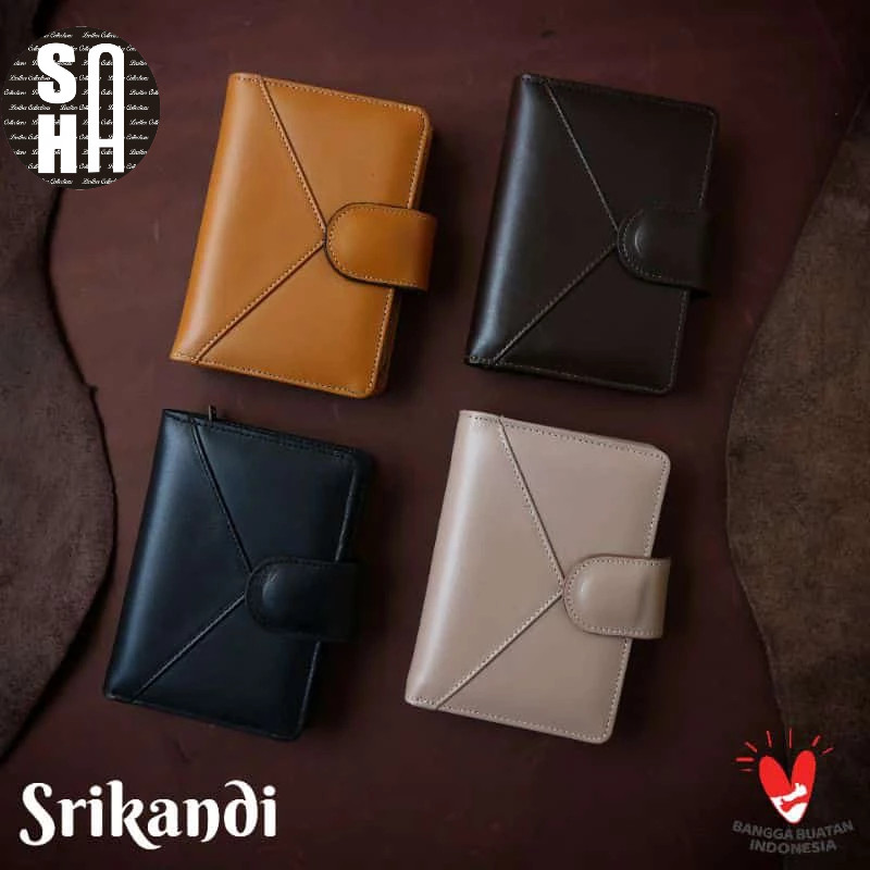 Dompet Lipat Wanita Kulit Asli Dompet Pendek Wanita Dompet Kulit Wanita Pakai Resleting