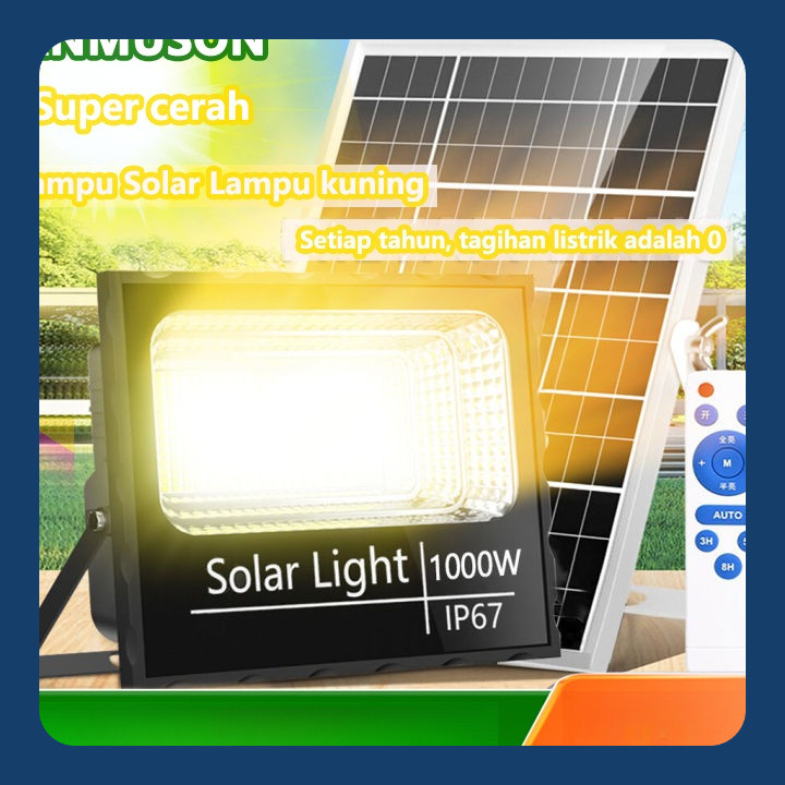 ANMUSON 300W solar cell lampu 300W Lampu Solar Lampu kuning Solar Cell lar Panel Waterproof solar ce