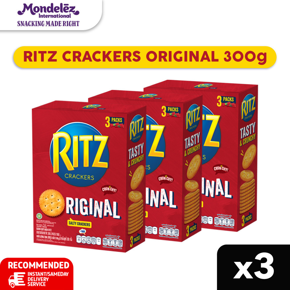 

Ritz Biskuit Original 300g. Biskuit Gurih dan Renyah favorut keluarga - triple pack