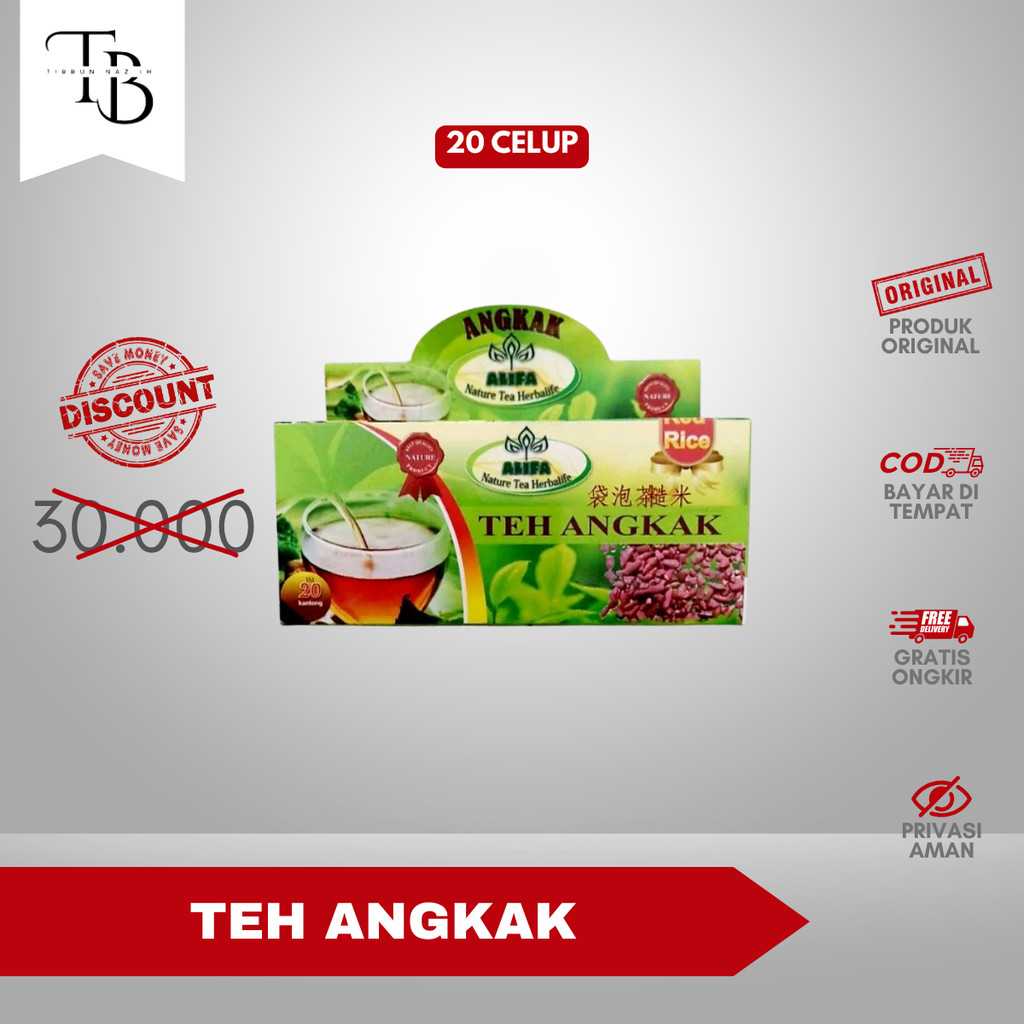 

( BISA COD ) TEH ANGKAK – isi 20 kantong celup | untuk membantu menurunkan kolesterol original ALIFA 100%