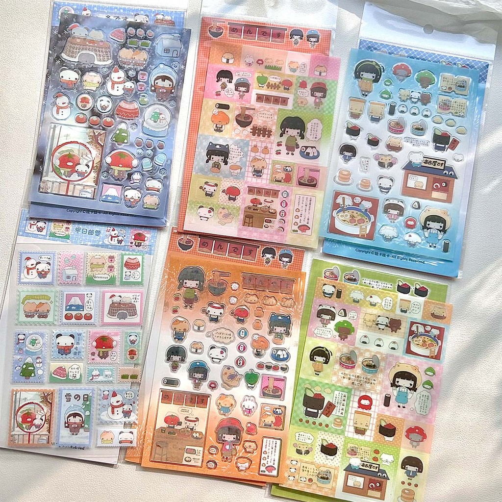 

Kawaii Character PET Stickers Cute Scrapbooking Stickers for Journal DIY Craft Decor Supplies Warm Album