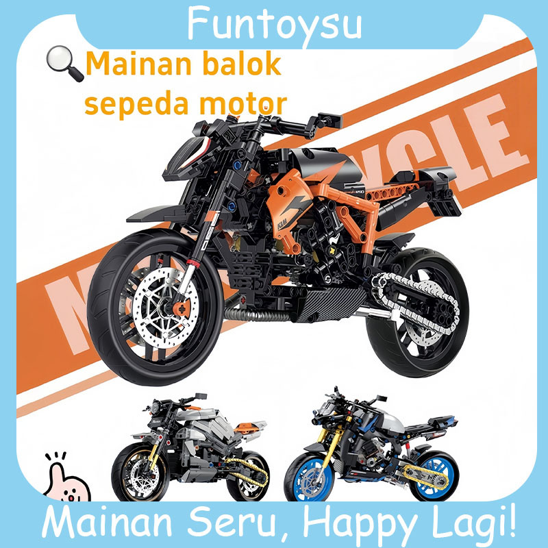Seri Balap Sepeda Motor - Balok Susun Mainan Anak-Anak Besar Balok Susun Mainan Anak-Anak Besar  Toy