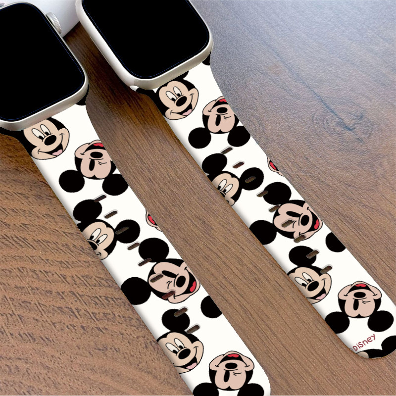 Sport Silicone Strap for Mickey Mouse IWatch Apple Watch Ultra 2 SE 2 Series 10 9 8 7 6 5 4 3 2 49mm