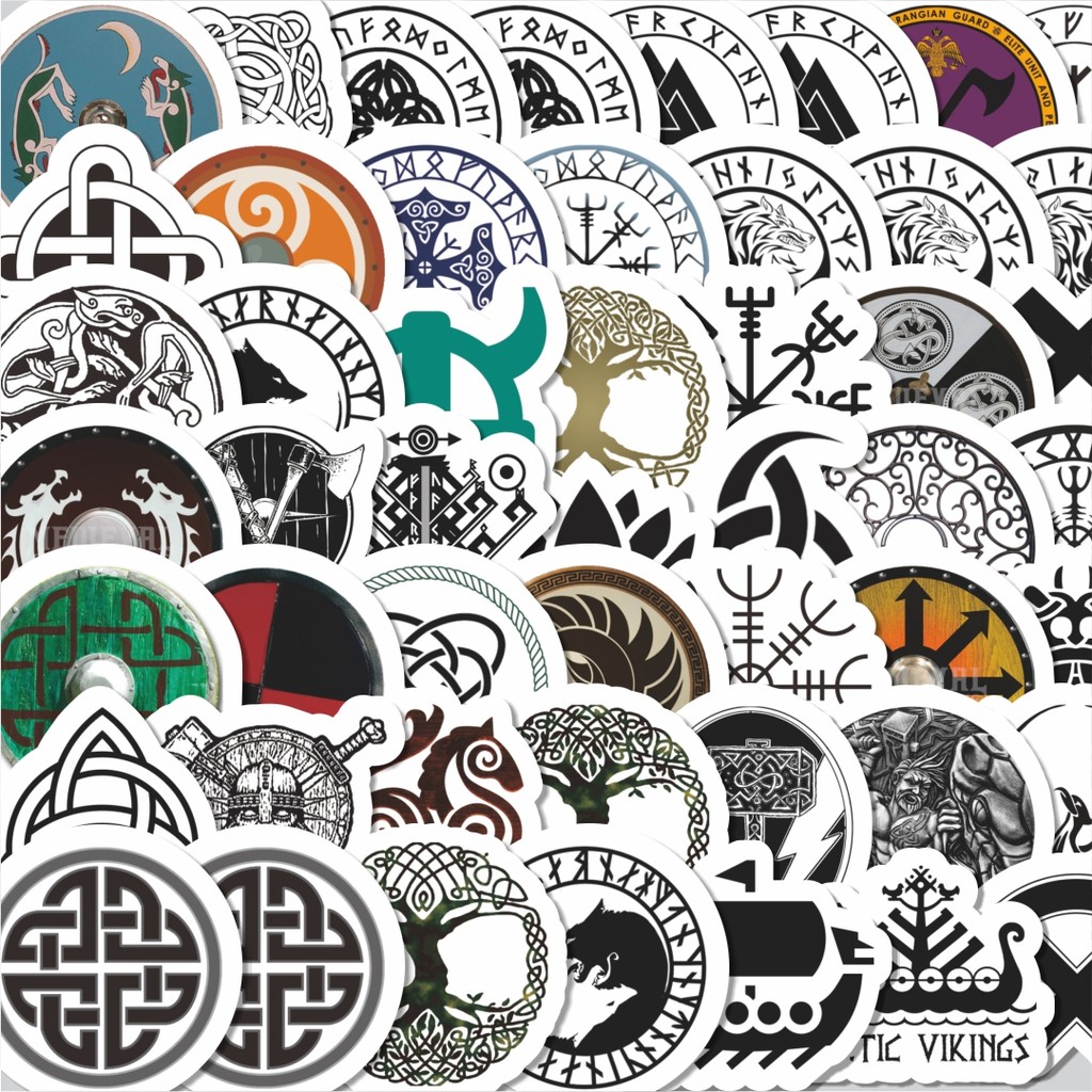 

Stiker Cutting Pack Sticker Totem Misterius Simbol Viking Isi 100Pcs Series Aesthetic Lucu Keren Untuk Koper Bahan Vynil