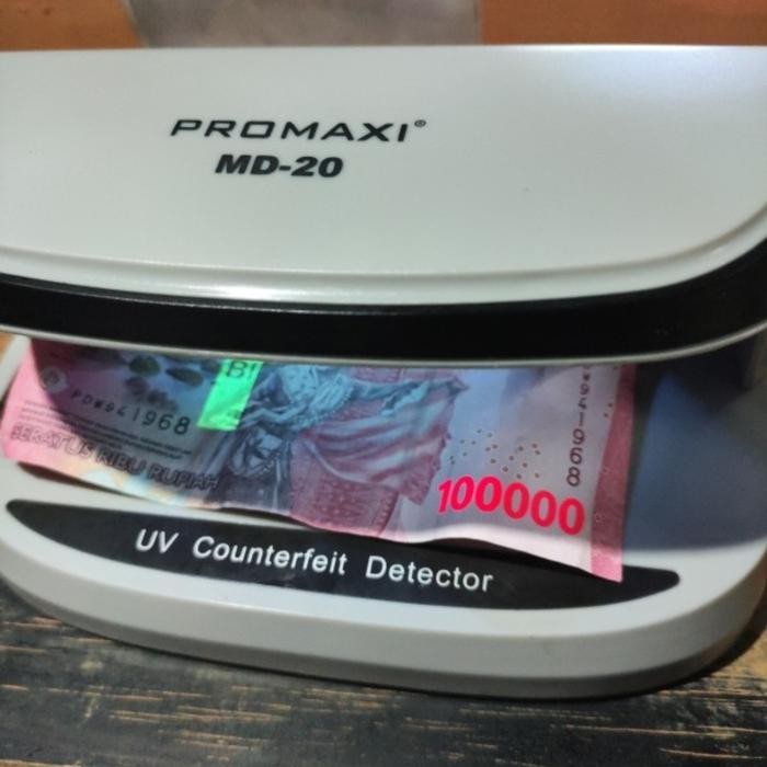 Alat Deteksi TESTER Uang PROMAXI MD 20 - Money Detector Lampu UV MD20 - PROMAXI MD-20