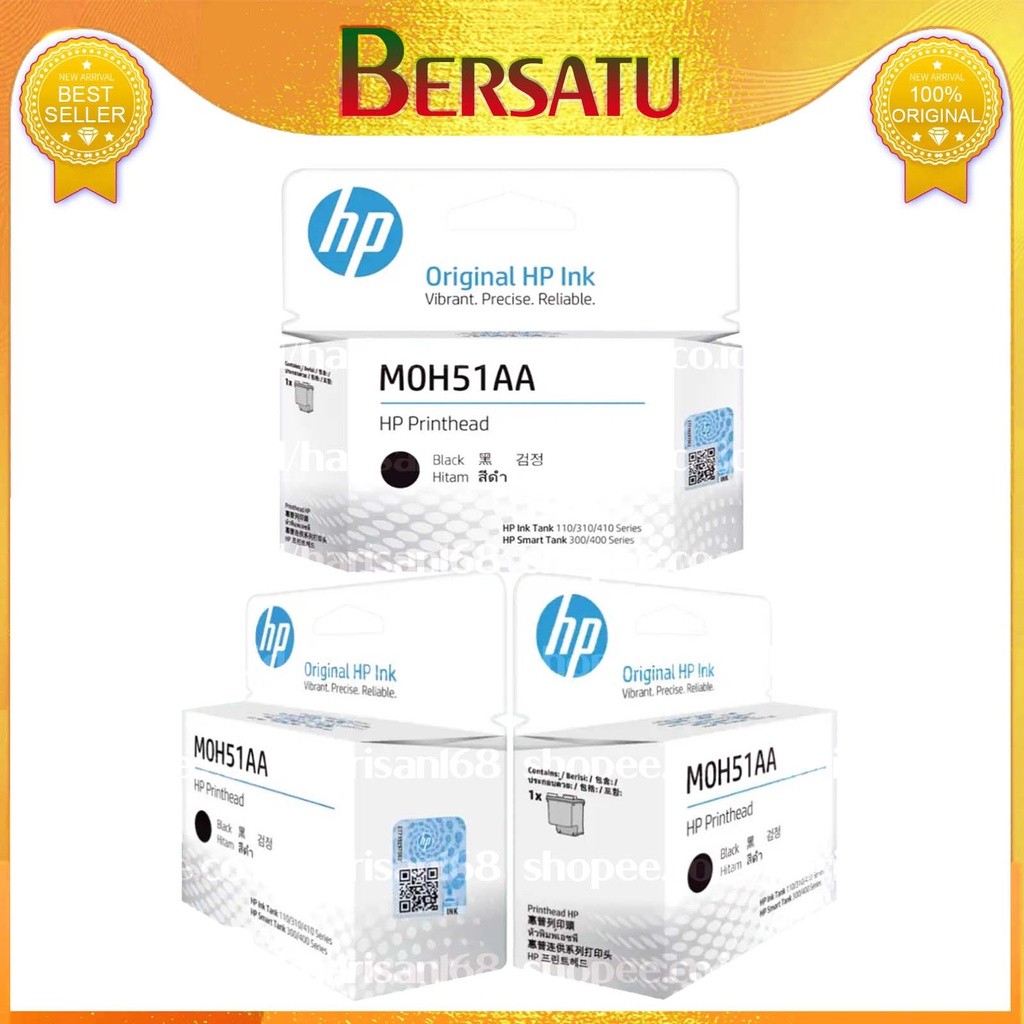 Cartridge HP M0H50AA Color / M0H51AA Black Catridge Printhead Deskjet GT5810 GT5820I Ink Tank 115, 3