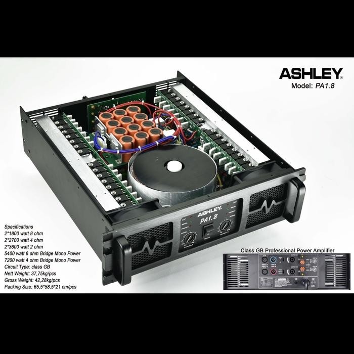 POWER AMPLIFIER ASHLEY PA1.8/PA 1.8 AMPLIFIER ASHLEY ORIGINAL