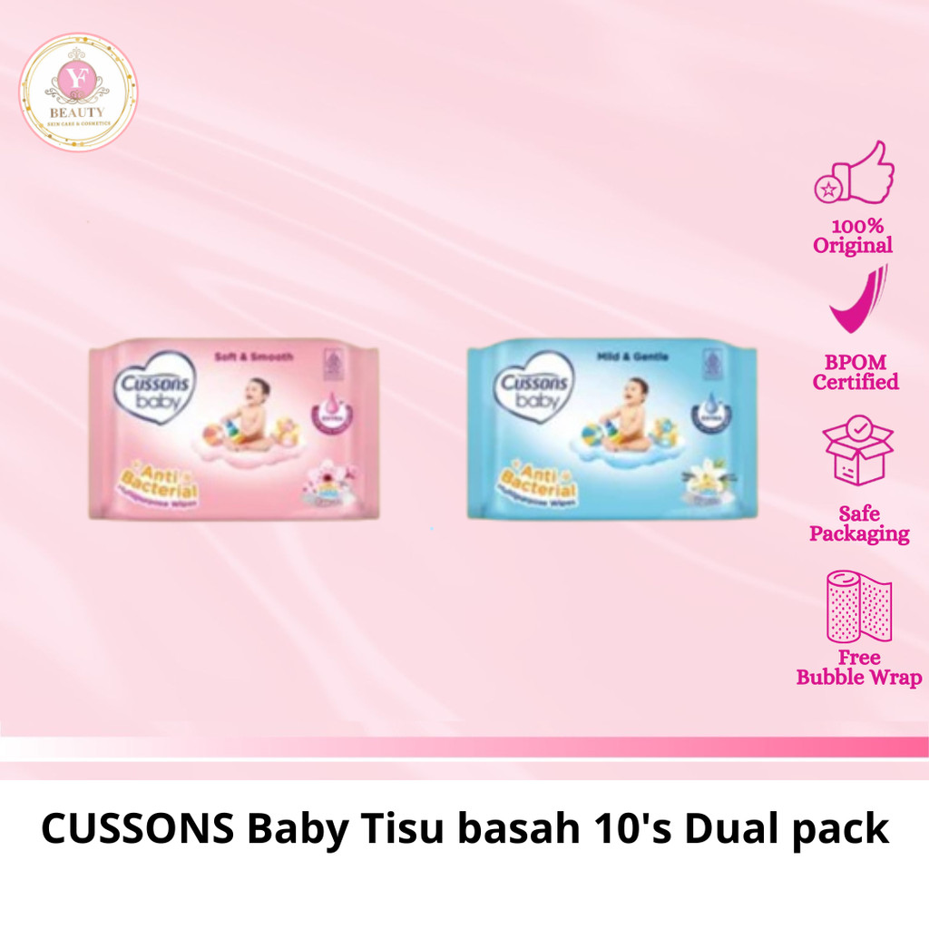 YF Beauty CUSSONS Baby Tisu basah 10's Dual pack