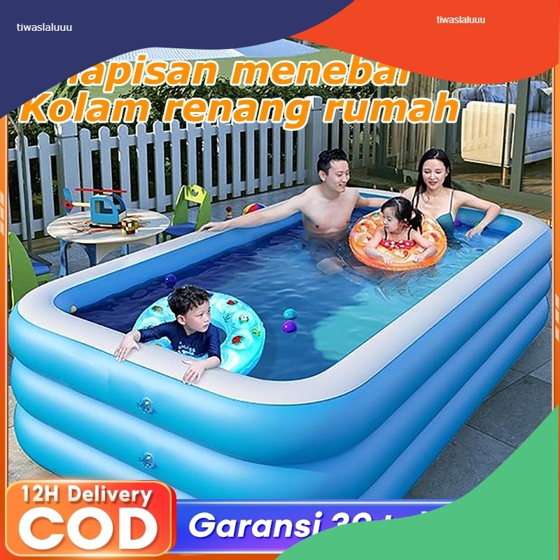 [Ready stock] kolam renang anak panjangnya 310cm kolam renang anak Karet yang