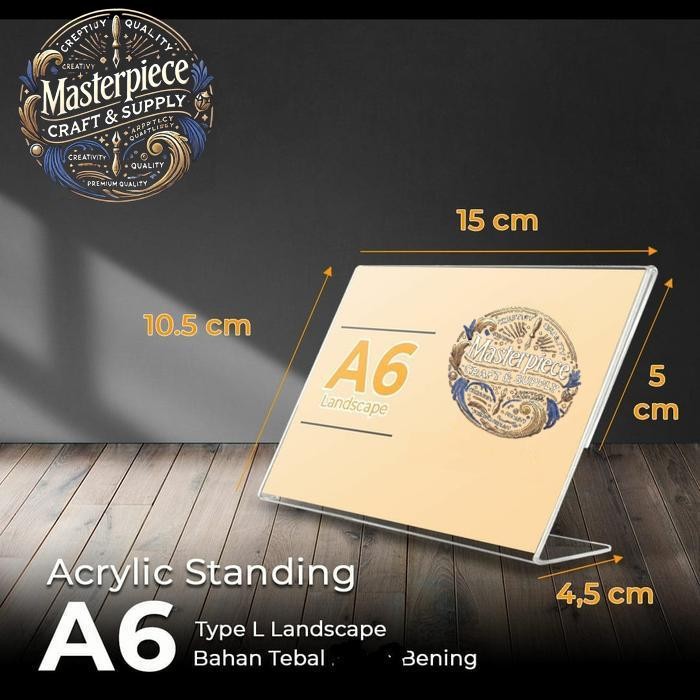 Akrilik /Acrylic / Menu / Brosur /Akrilik A6 L Landscape 1.5mm
