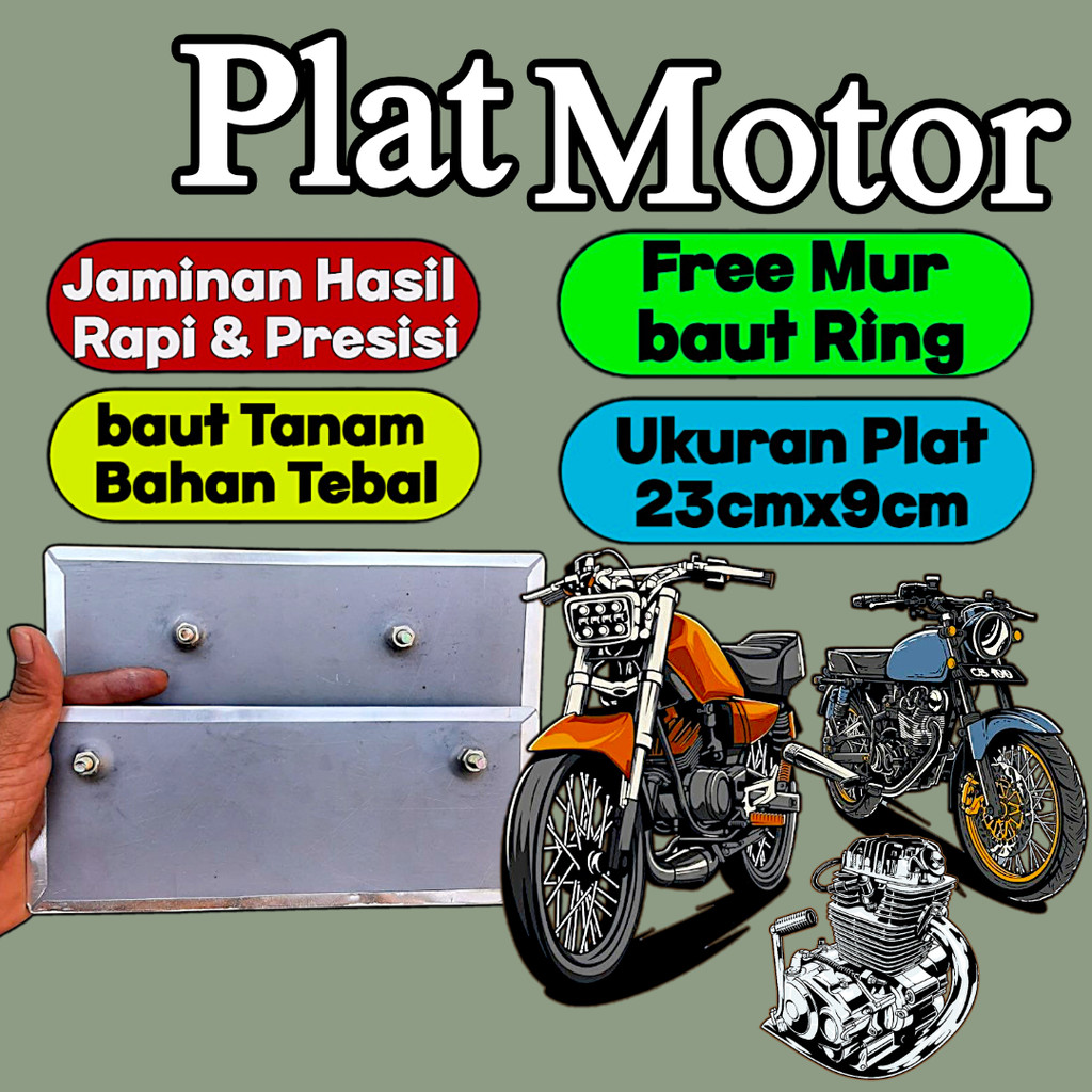 Plat Putih Baut Tanam