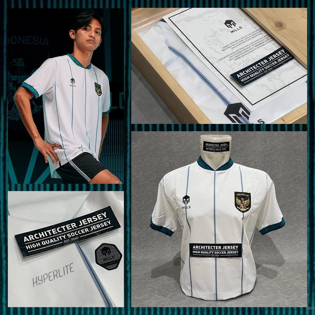 [ORIGINAL WITH EXCLUSIVE BOX] Jersey Baju Bola Timnas Tim Nasional Indonesia 2025 Away Putih Hijau T