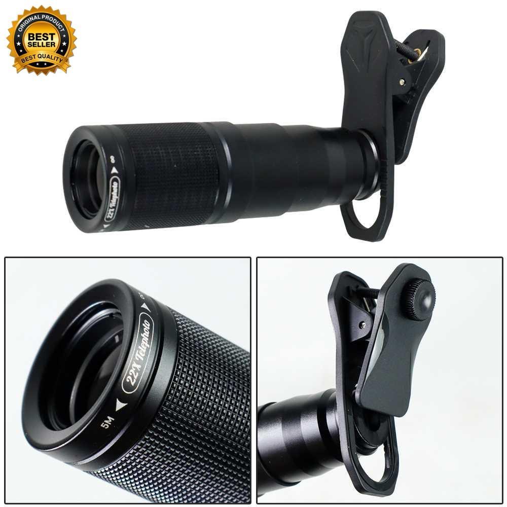 Lensa Tele Zoom Fisheye HP Smartphone Handphone Wide Macro Fisheye Lens 4 in 1