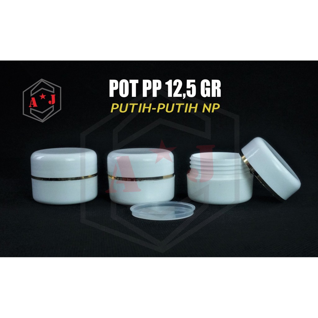 Pot Cream 12,5 G Pp Putih/Pot Plastik/Pot Kosmetik/Pot Cream/Yk