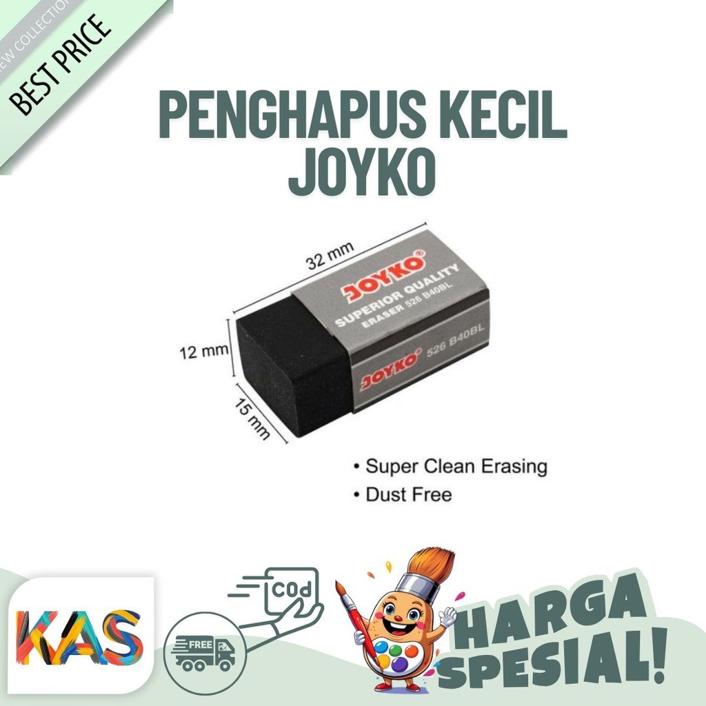 

Penghapus JOYKO 526 B40 Eraser Hitam Stip Karet-Satuan