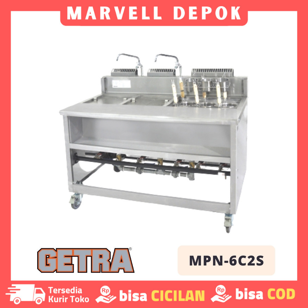 MESIN MIE GETRA MPN-6C2S KOMPOR GAS MESIN REBUS MIE AYAM 6 LUBANG