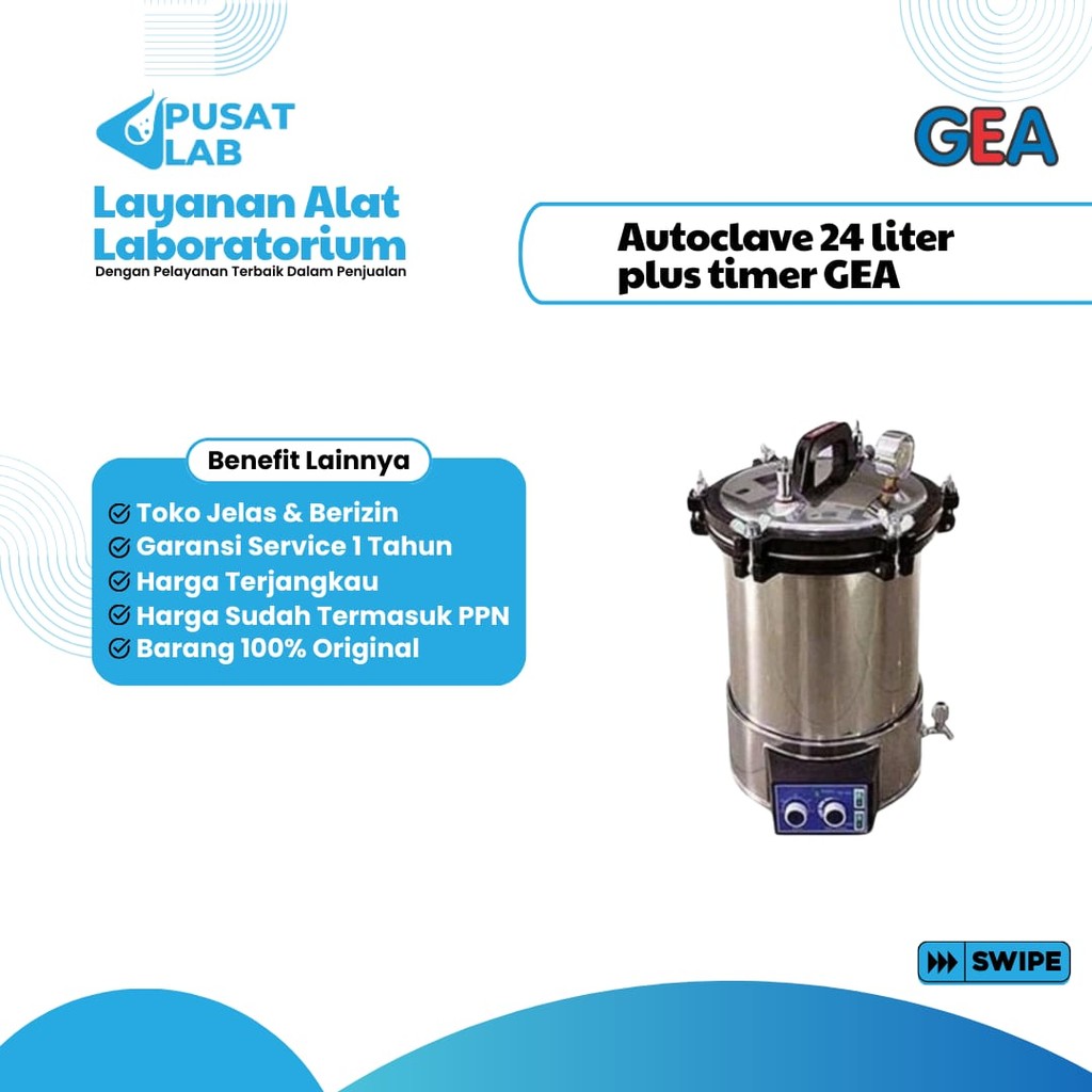 Autoclave 24 liter plus timer GEA