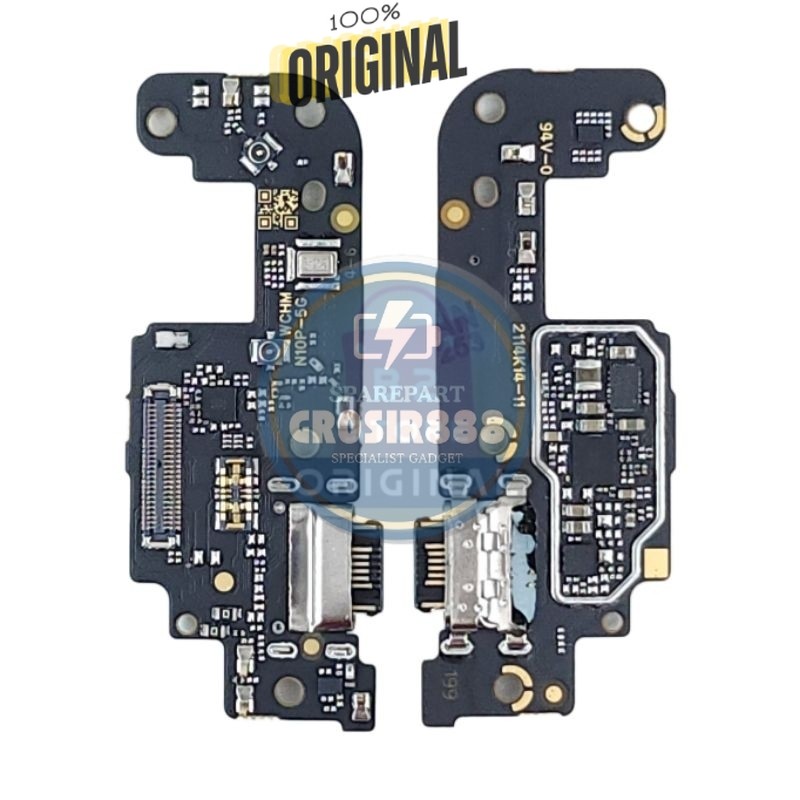 Original Ada ic - FLEXIBLE KONEKTOR CHARGER / PAPAN CON CAS FOR XIAOMI POCO X3 GT / REDMI NOTE 10 PR