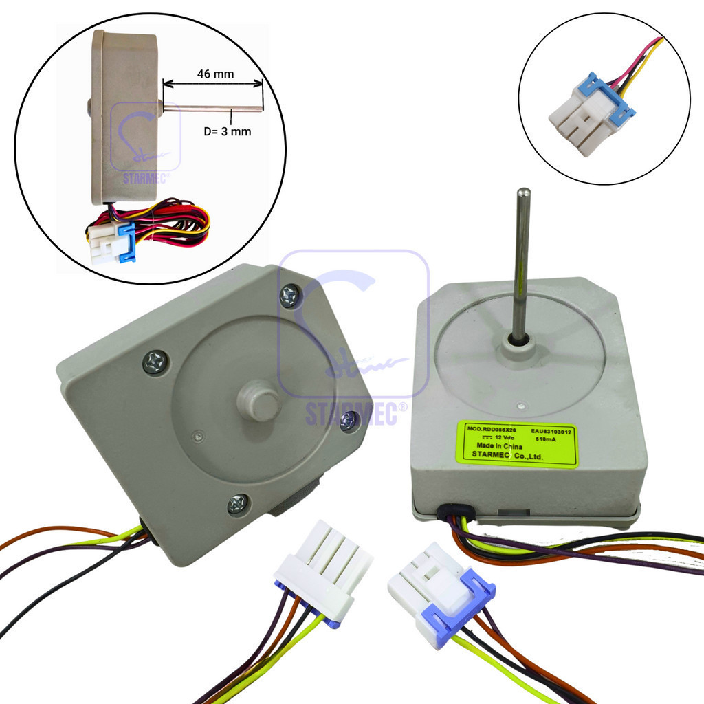 

Motor Fan Kulkas LG Inverter DC12V EAU63103012 4 kbl AS 4.6CM