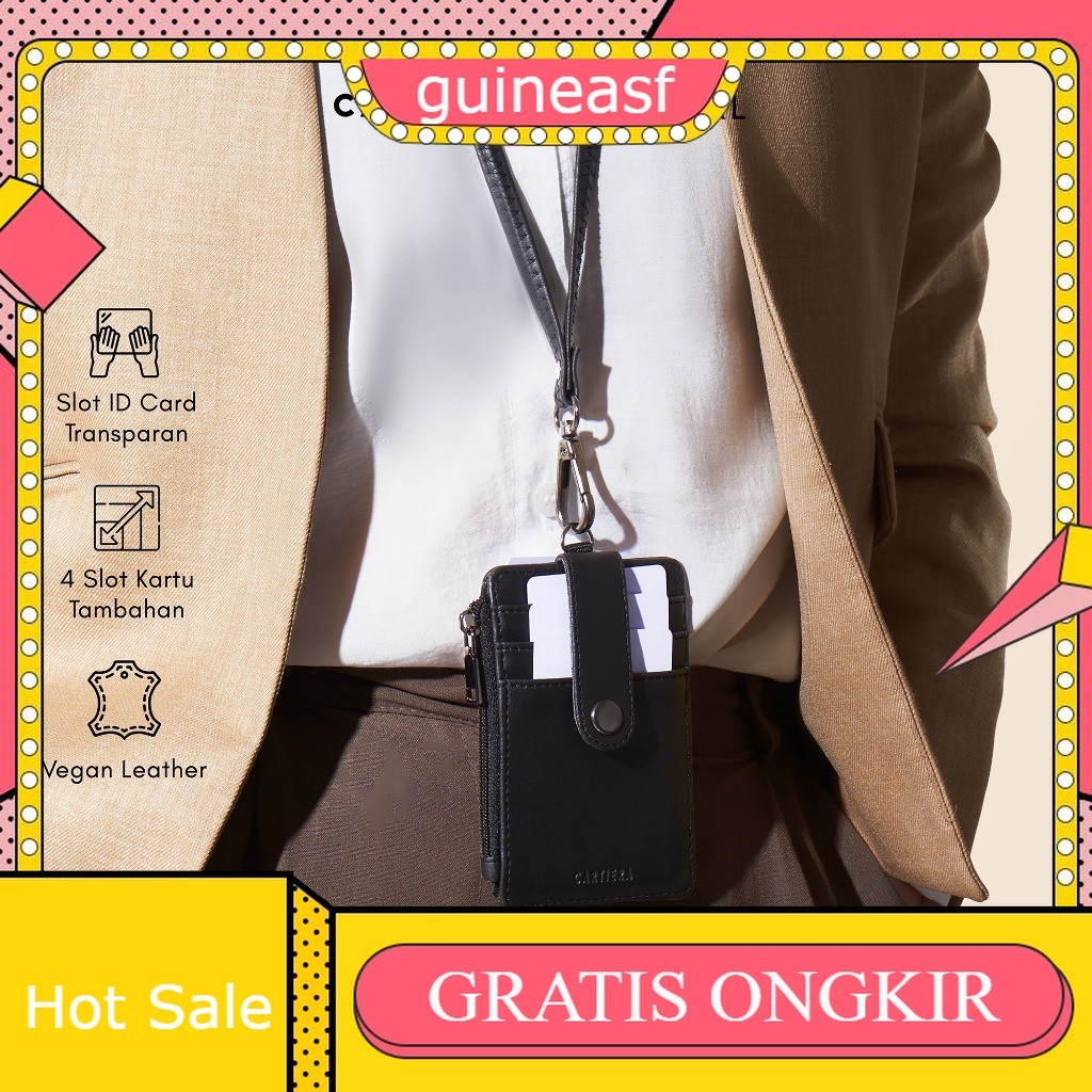 

Vex Lanyard ID Card Name Tag Kalung Pria Wanita Kulit Praktis Premium