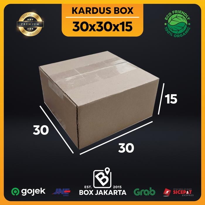 

KARDUS BOX uk 30x30x15 CM Kotak Packaging Corrugated SHEET POLOS