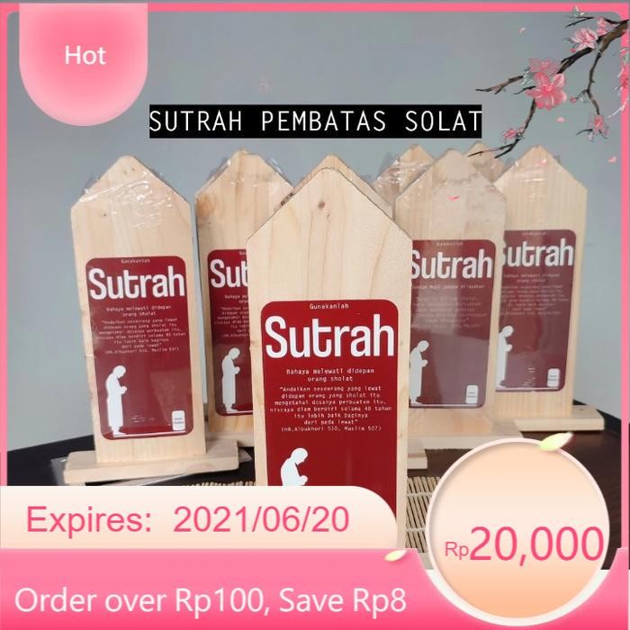 Sutrah Pembatas Sholat Stiker Tempel 30 cm Sutrah Pembatas Shaf Shalat WA5