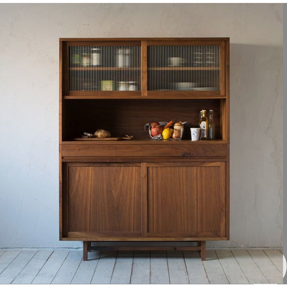 Lemari Rak Dapur Lemari Pajangan Serbaguna Minimalis Kayu Jati Perhutani