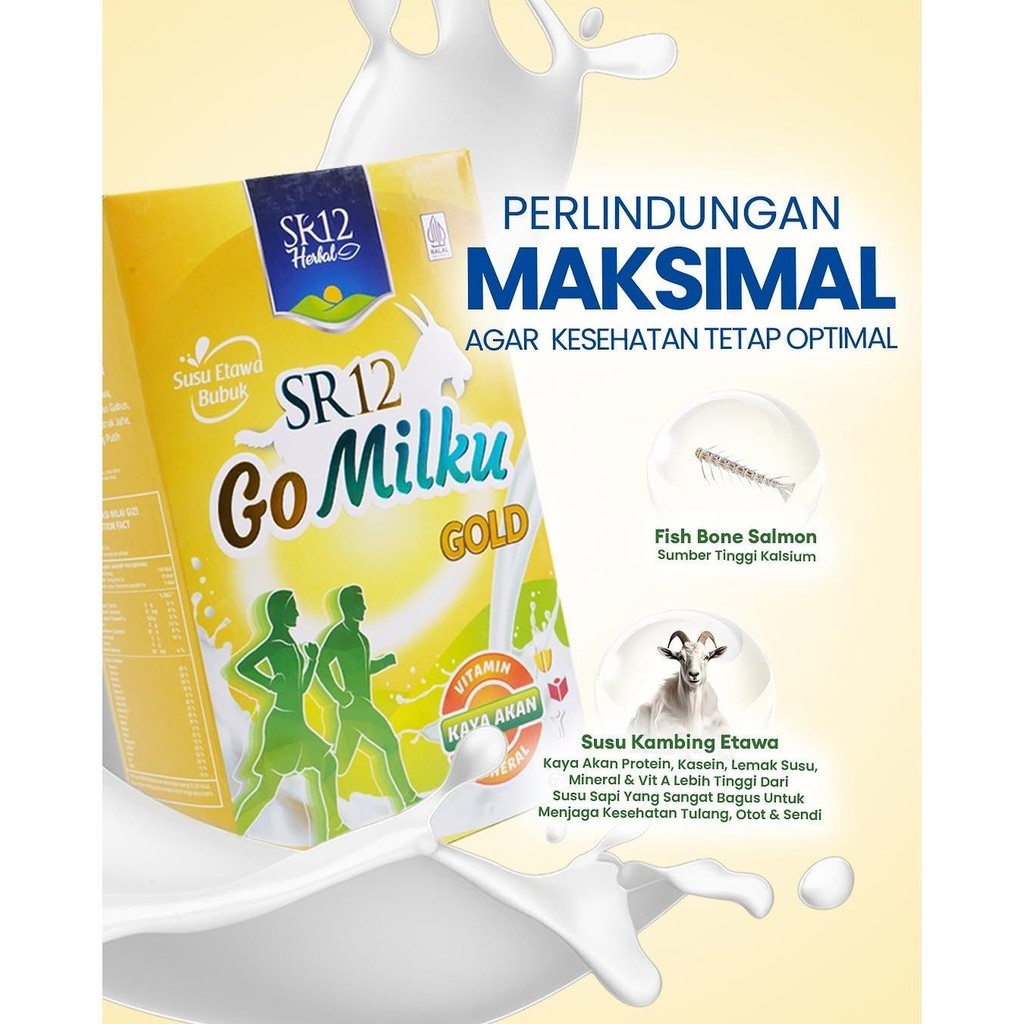 

Gomilku SR12 Gold Susu Kambing Etawa Bubuk Nyeri Sendi Pegal Linu Lansia