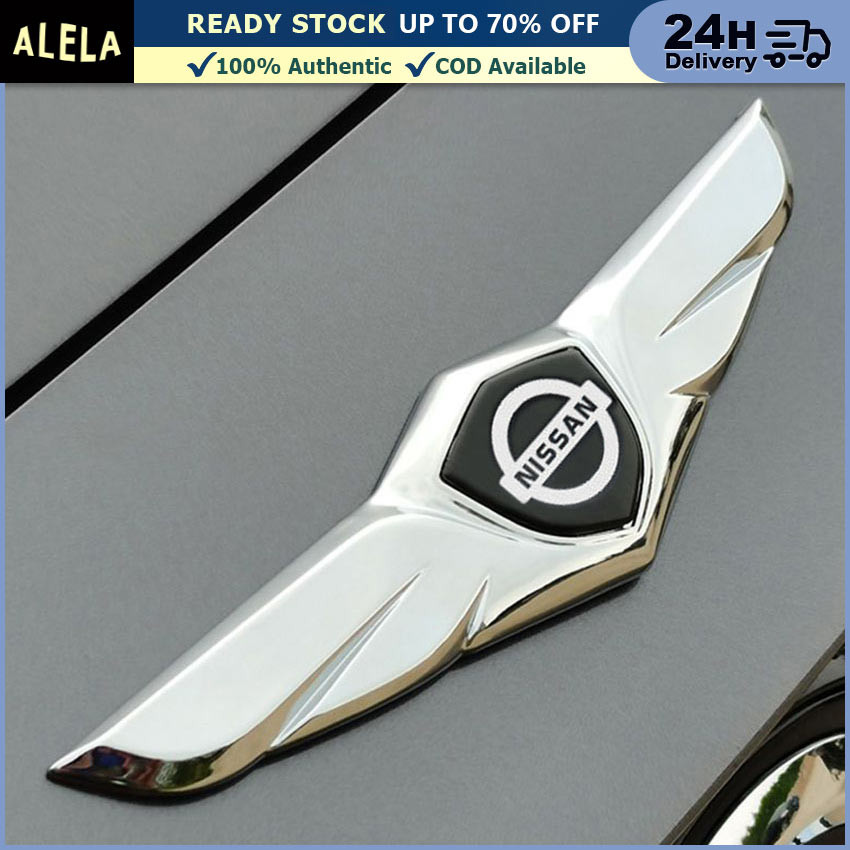 Stiker Logo Emblem Mobil Depan Belakang Wing Sayap Sticker Dekorasi Body Mobil Nissan