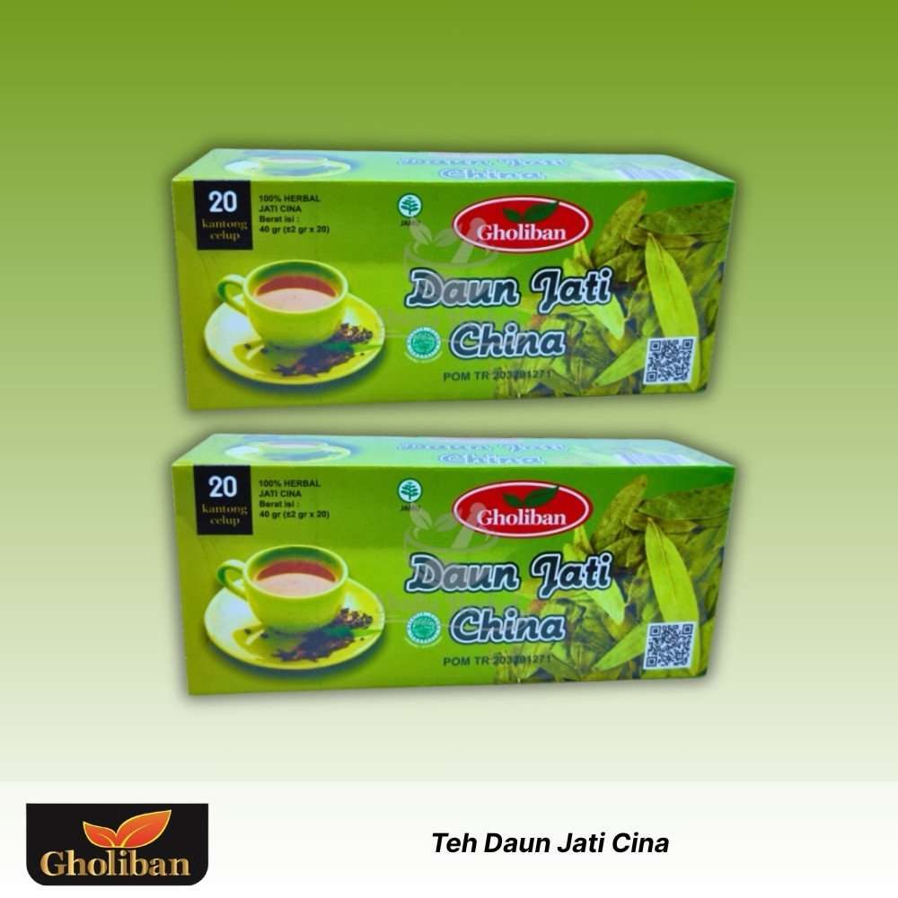 

GHOLIBAN - Teh Daun Jati Cina - 2 x 40gr