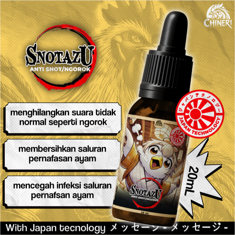 Snotazu – Obat Ngorok Ayam | Obat Snot Ayam |Obat Ayam Ngorok (Tetes 20ml)