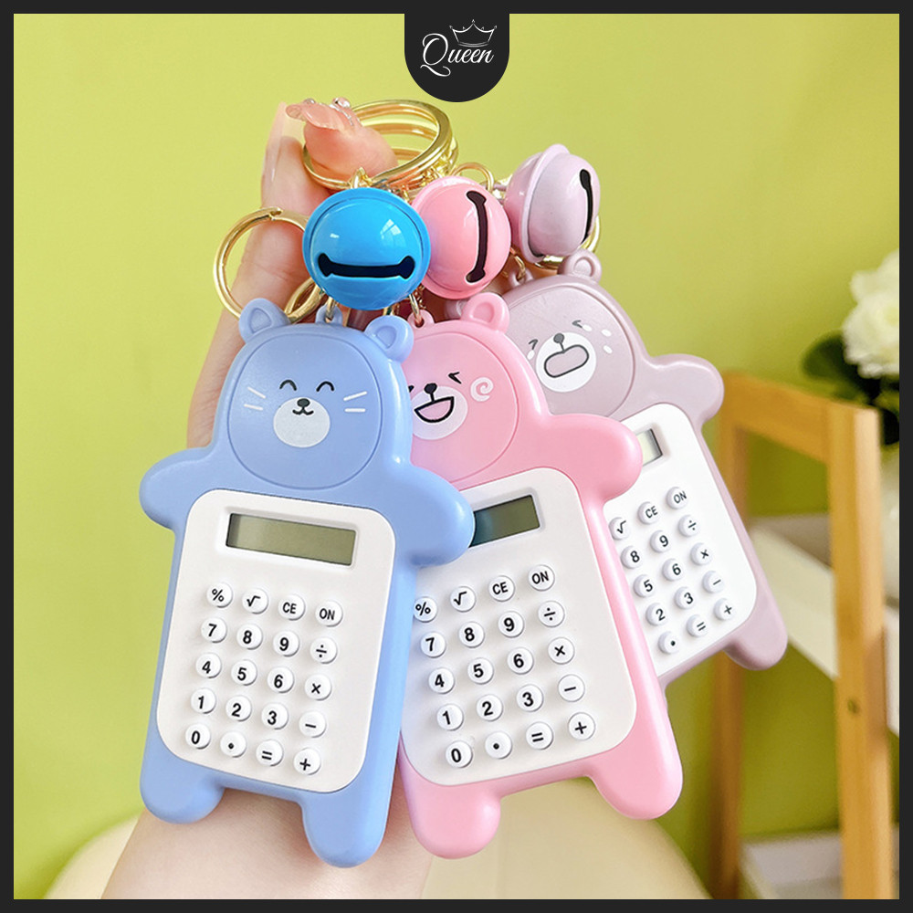 

QG Kalkulator gantungan mini lucu motif beruang