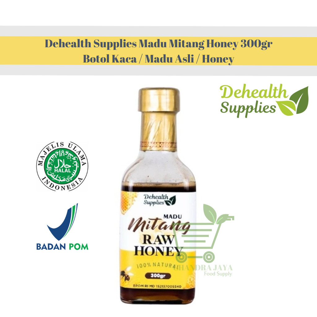 

Dehealth Supplies Madu Mitang Honey 300gr Botol Kaca / Madu Asli / Honey