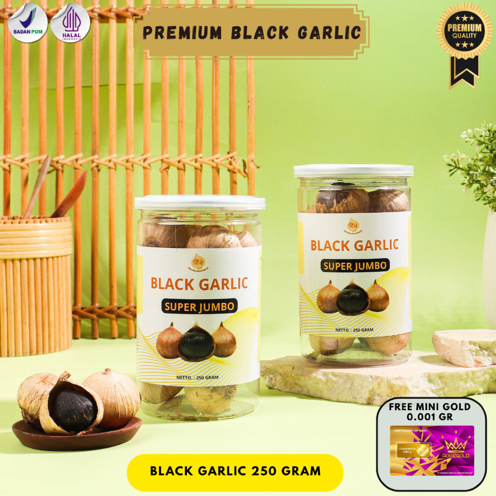 

SBG BLACK GARLIC TUNGGAL 250 GRAM - BAWANG HITAM LANANG PREMIUM