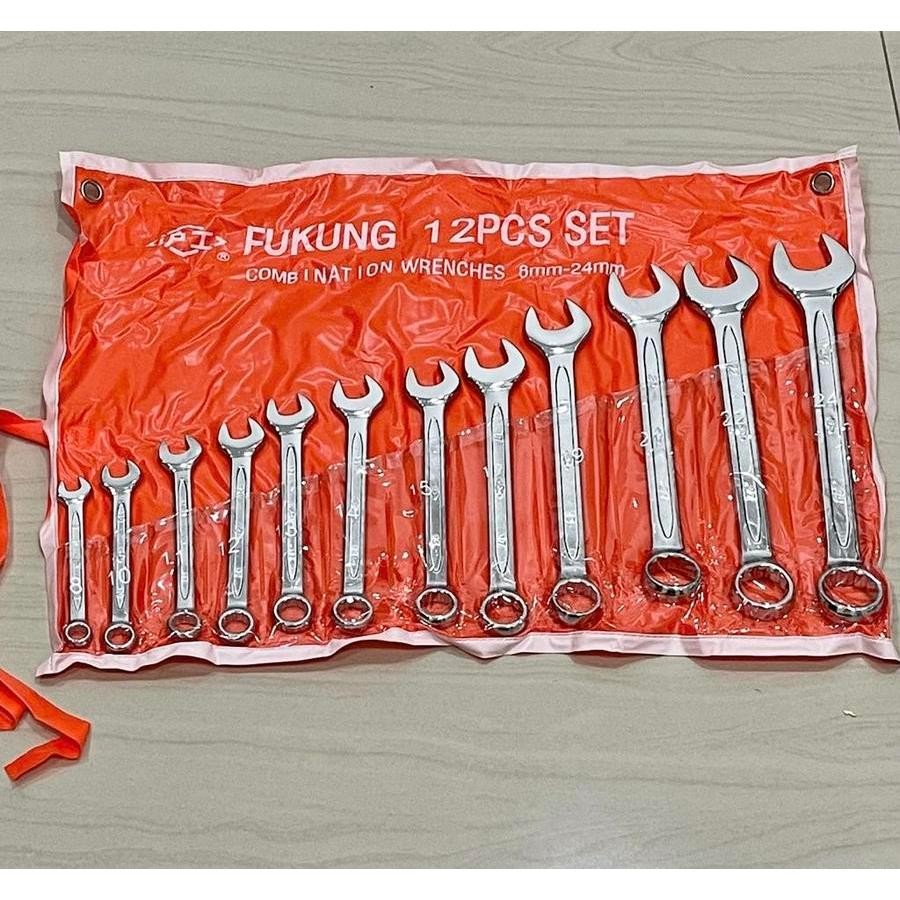 Kunci Ring Pas Fukung 12pcs 8-24mm / Kunci Ring Pas Fukung Original Set