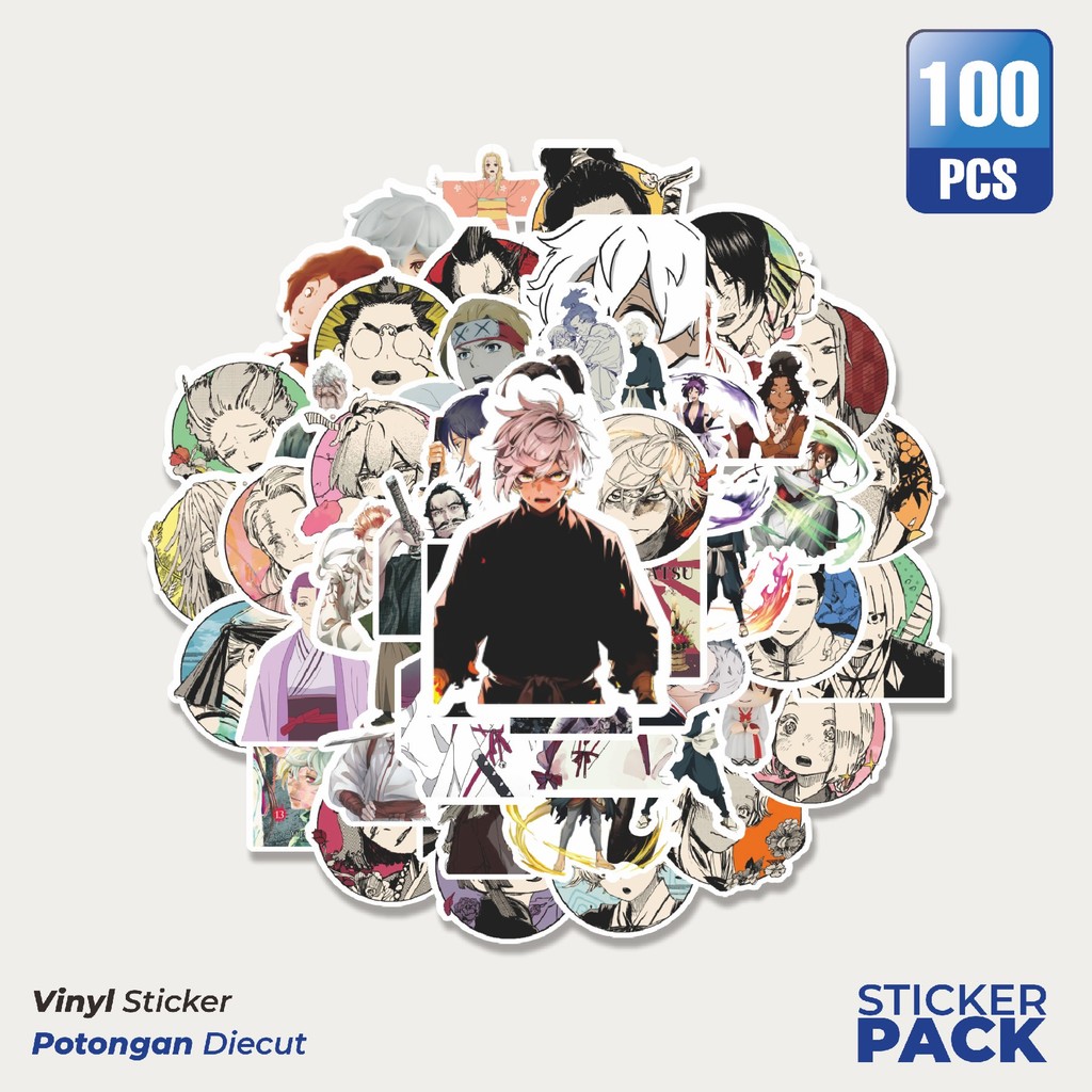 

Stiker Vinyl Stiker Anime Jujutsu Kaisen Waterproof Aesthetic- Untuk Laptop, Motor, dan Helm - Paper Stationery Pack