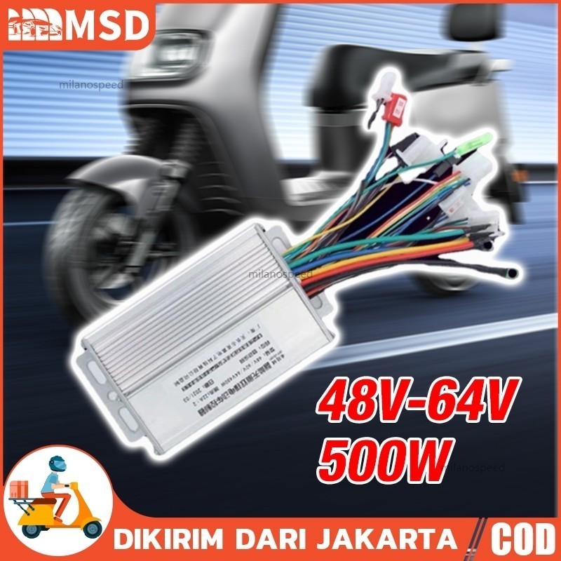 Controller sepeda listrik 36v 48v 500w bldc brushless kontroler 36v/48v selis universal 36volt 48vol