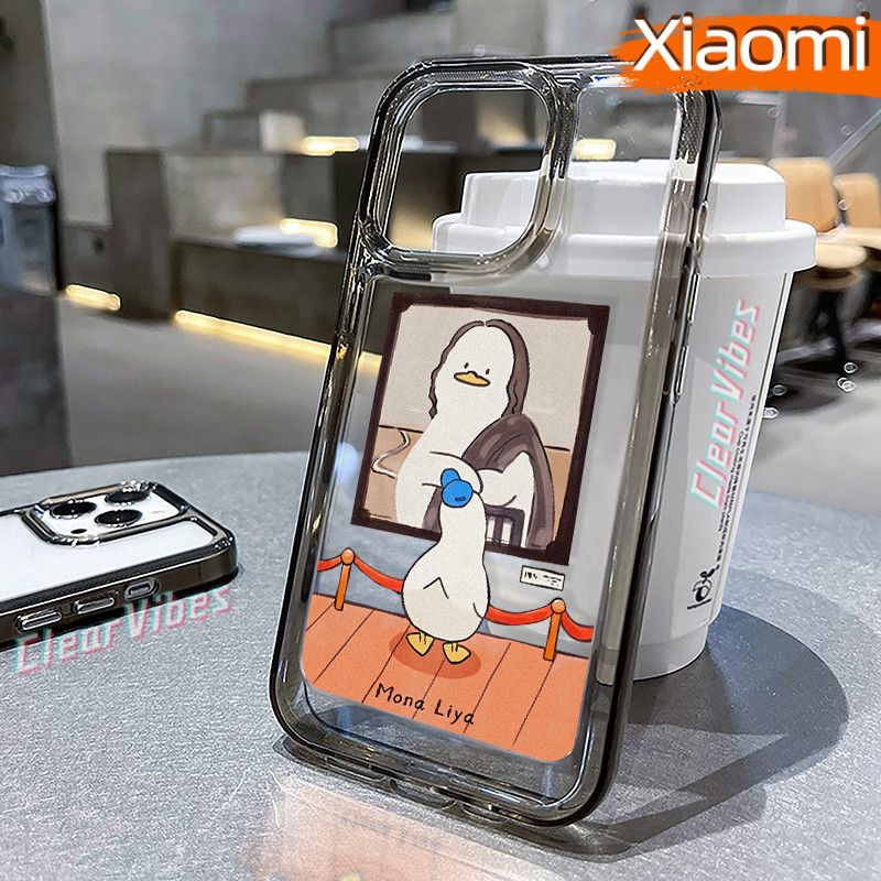 Lucu Mona-Lisa-Duck Glossy PC HardCase CASE Xiaomi 14T POCO X7 PRO M4 M6-Pro C65 F5 F4 12-LITE 13T C