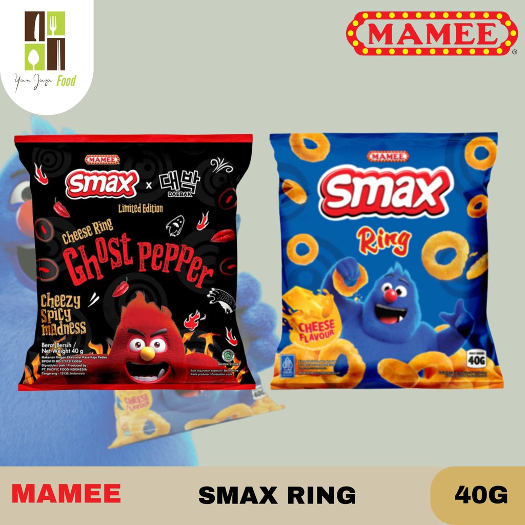 

Smax Snack Ring 40g / Smax Ring Cheese 40g / Smax Cheese Ring Ghost Pepper 40g / MAMEE