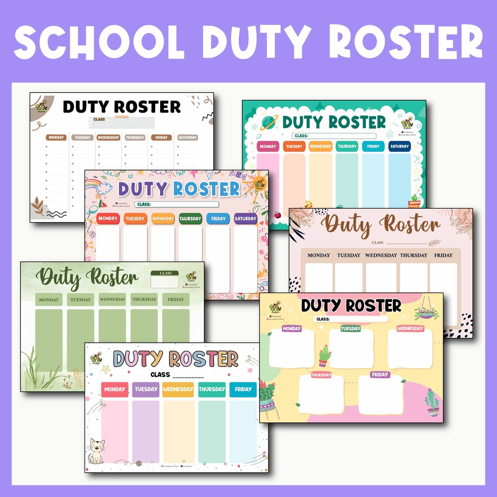 

Class Duty Roster Schedule Wipe Clean Board – Rewritable and Erasable for Classroom Wall Decoration, Display, Teaching Aid for School, Library, and Independence Day Competitions – Suitable for Elementary, Middle, and High Schools.