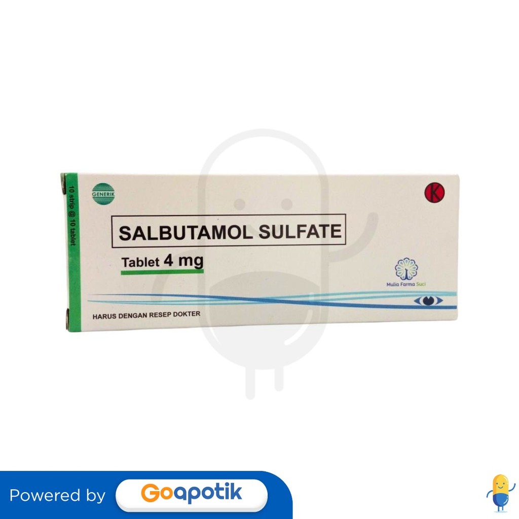 Salbutamol Sulfate Mulia 4 Mg Box 100 Tablet