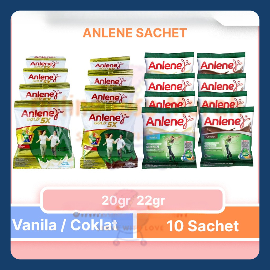 

ANLENE SACHET GOLD 25GR / ACTIFIT VANILA 20GR COKLAT 22GR (10 SACHET) SSSC