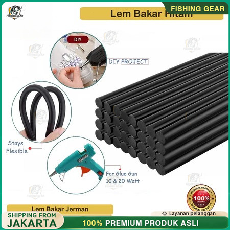 Lem Lilin / Lem Bakar HITAM / Lem Hitam / Lem Hitam Ajaib / isi Glue Gun Hitam -+ 1kg/Lem Bakar Hita