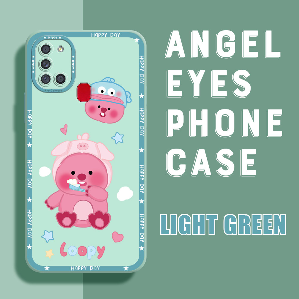 Softcase Kartun Casing For Compitable With Samsung A21S  Ponsel Asli Baru  Ponsel Karet Lembut Desai