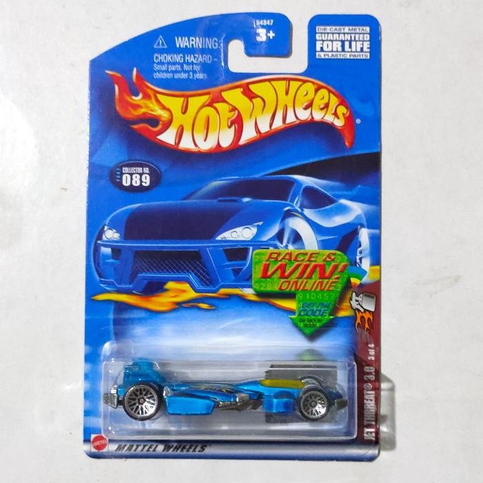 TR99 Hotwheels Hot Wheels Jet Threat 3.0 biru 2002 Spectraflame blue card
