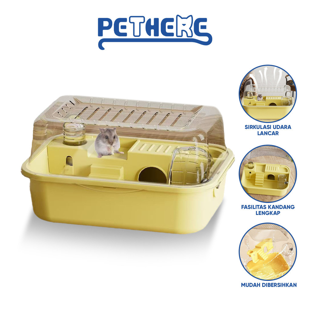CAMBERUS_SHOP  PET THERE Kandang Hamster / Rumah Hamster Sugar Glider F18 Hamster Cage Portable