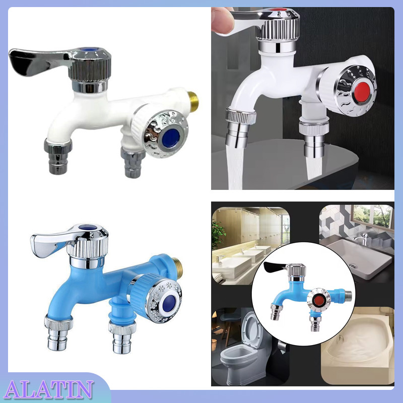 Kran Shower Double 2 Kran Cabang Engkol / Kran Cabang Engkol / Kran Double Kamar Mandi PVC 1/2 INC